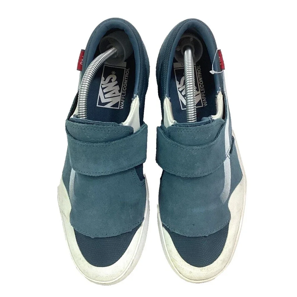 Vans Wafflecontrol Pro - Men's Sz 7.5 - Slate Blue Suede - Strap Low Skate Shoes